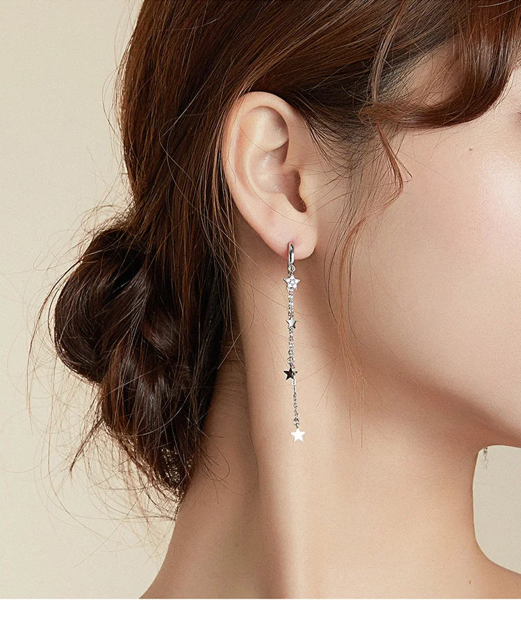 Silver Jewelry Moon Earrings for Women