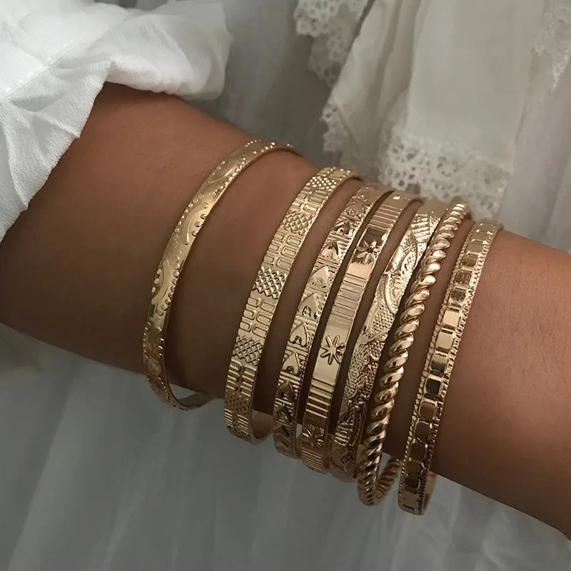 Metal Gold  Bracelets S Women Jewelry