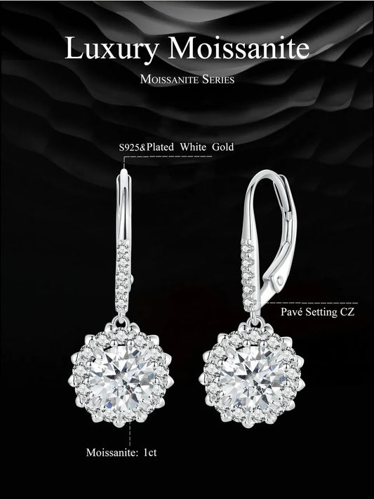 Moissanite Hoop Earrings